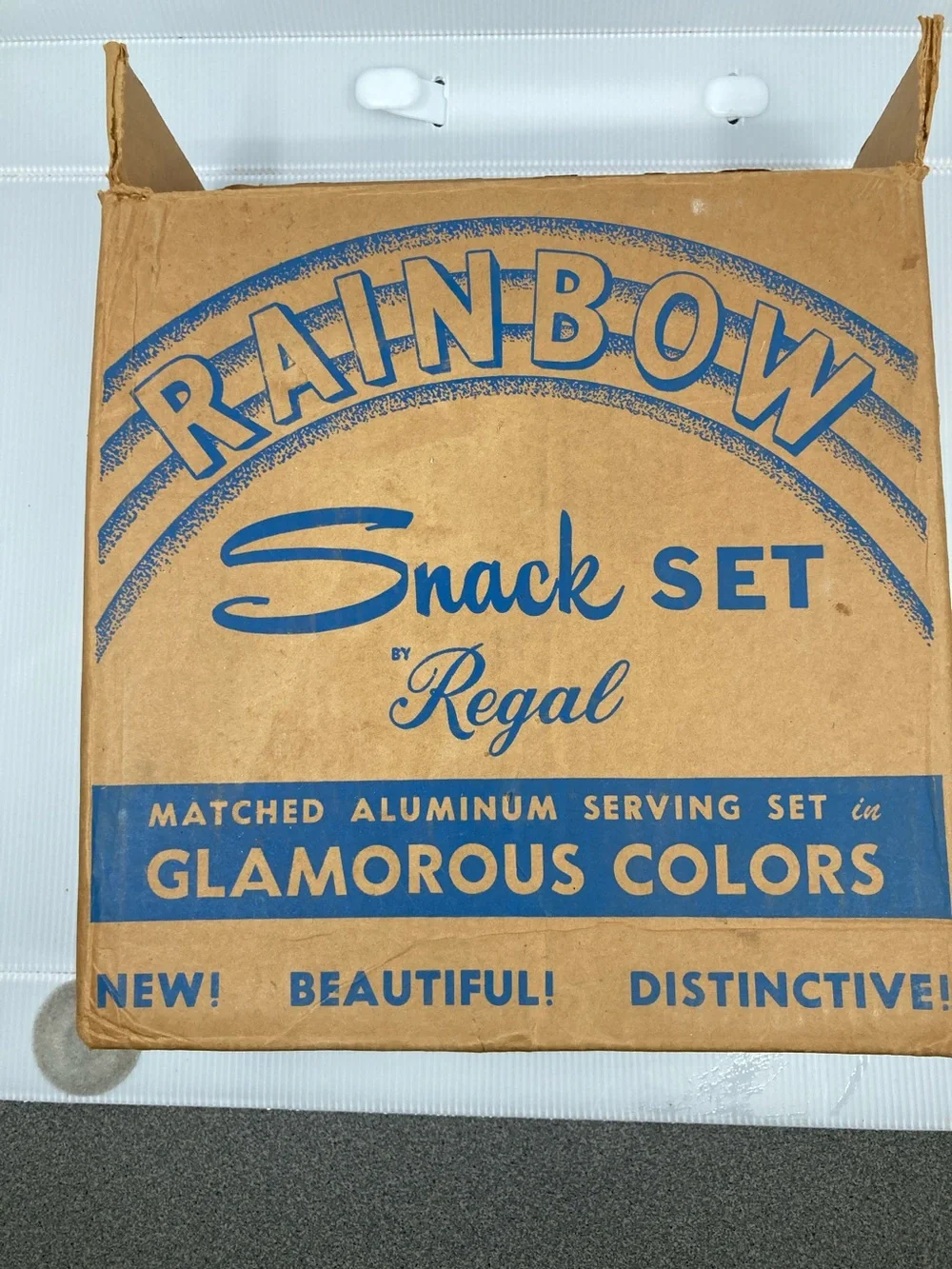 Vintage MCM Rainbow Snack Set by Regal Anodized Aluminum Bowls Set of 5